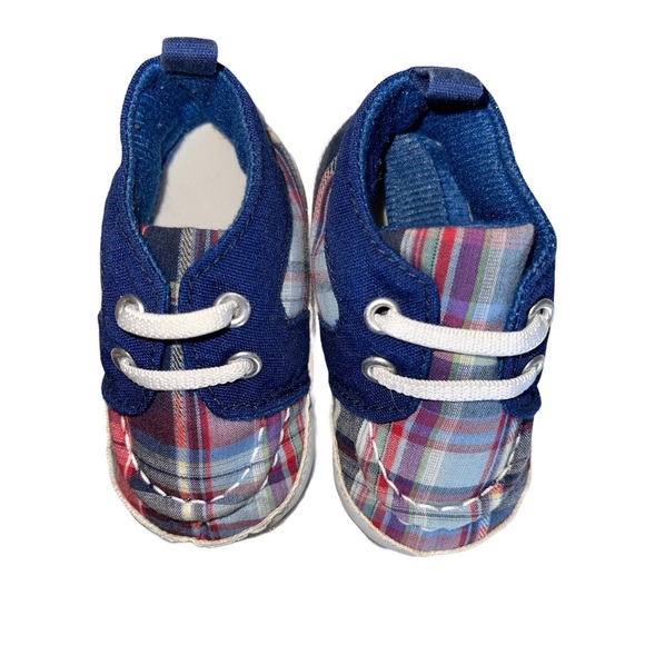 3-6M Baby Vision Baby Boy Plaid Shoes - Picture 3 of 16